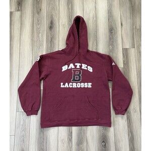 Adidas Bates College Lacrosse Heavyweight Hoodie Sweatshirt Mens Sz XL